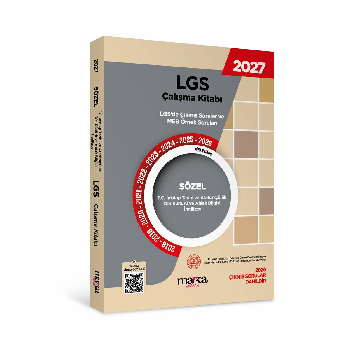 2027 MEB LGS Sözel İnkılap Tarihi Çalışma Kitabı Çıkmış Sorular ve Örnek Sorular Video Çözümlü – Marka Yayınları kitap kapağı