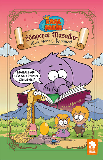 Kral Şakir Lömpence Masallar 3 - Altın, Hansel, Rapunzel - Ciltli – Eksik Parça Yayınları kitap kapağı
