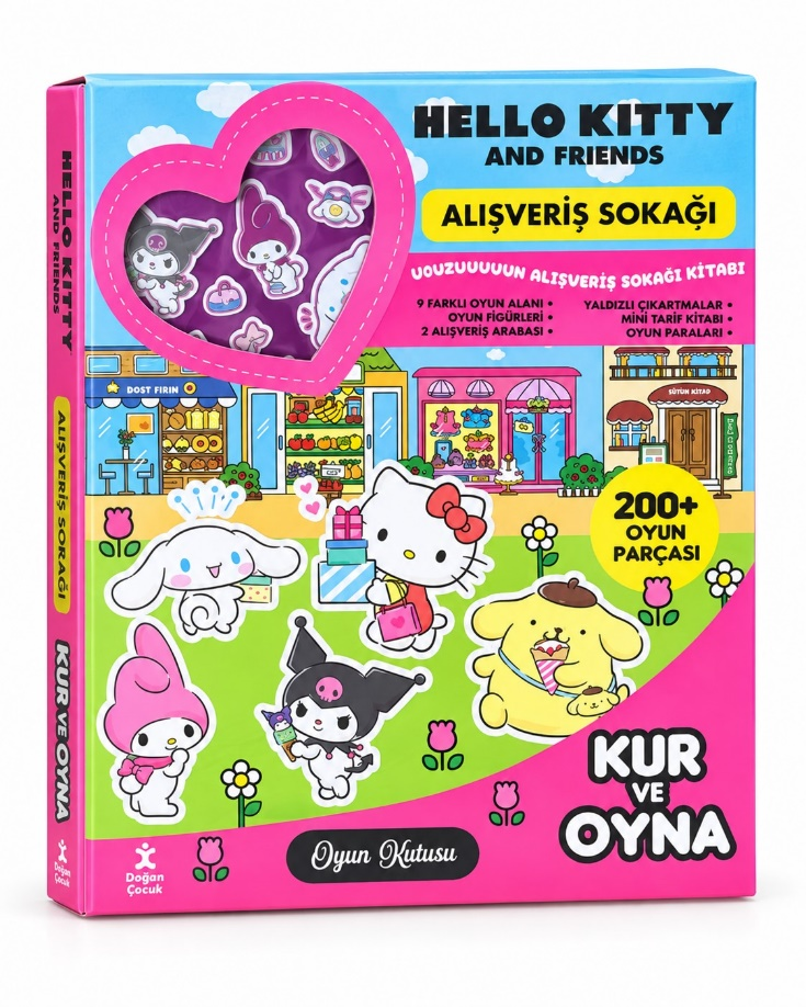 Hello Kitty - Friends Alışveriş Sokağı - Kur ve Oyna – Doğan Çocuk kitap kapağı