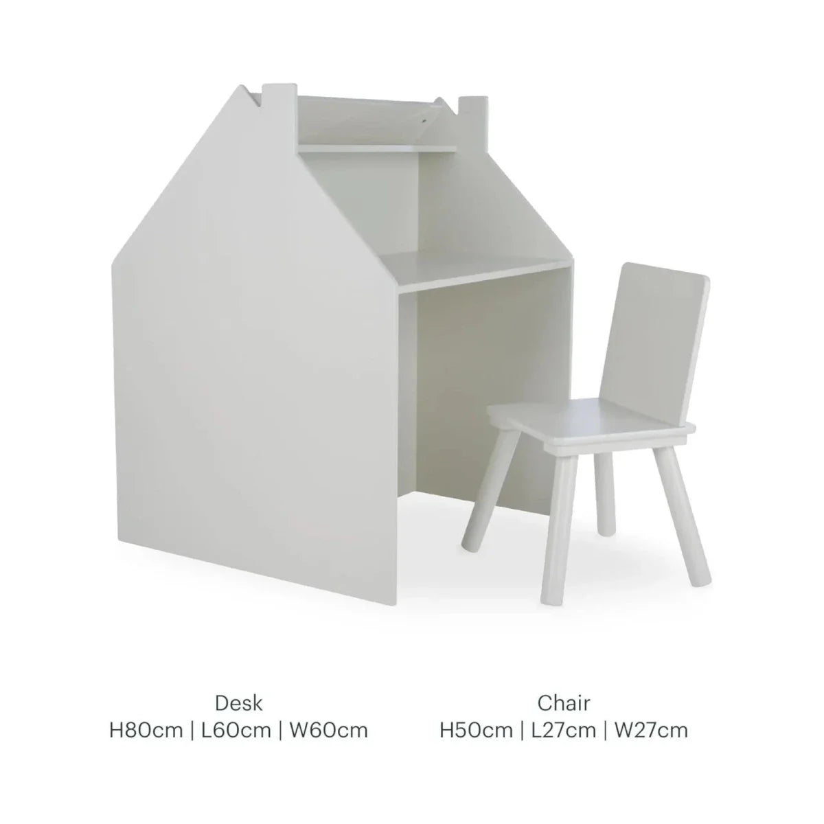 CuddleCo Play House Storage Desk with Easel and Chair - Pebble