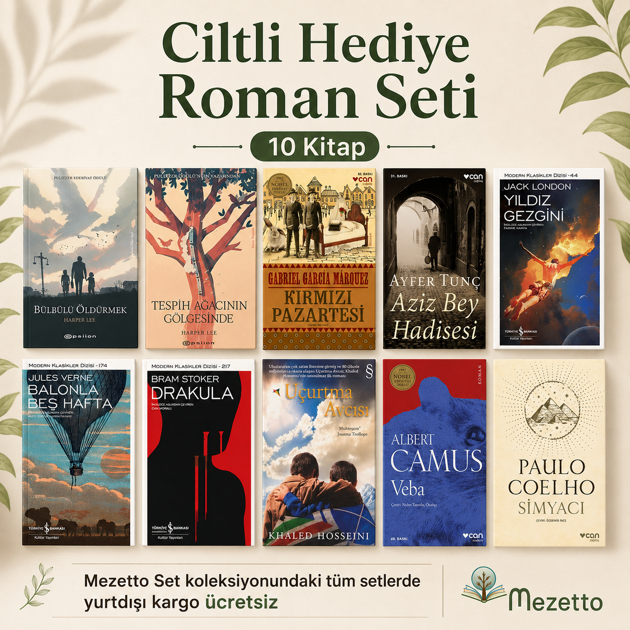 Ciltli Hediye Roman Seti | 10 Kitap