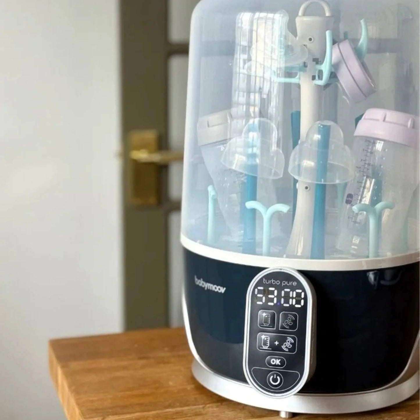 Babymoov Turbo Pure 3 - in - 1 Steriliser & Dryer & Purified Bottle Storage - mezetto ebebek ebebek