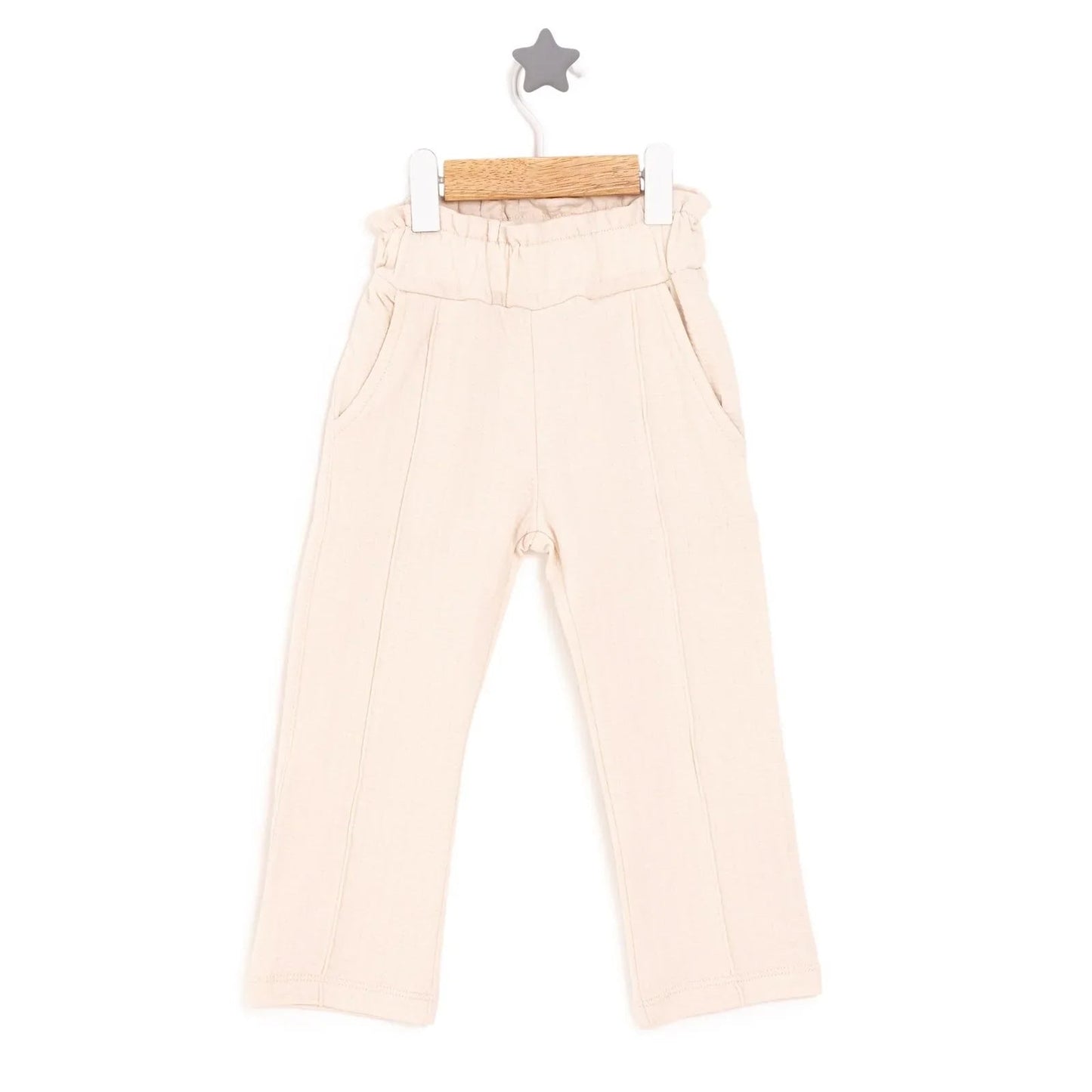 BabyZ Pretty Girl Girl Sweatshirt - Pants - Beige - mezetto ebebek ebebek