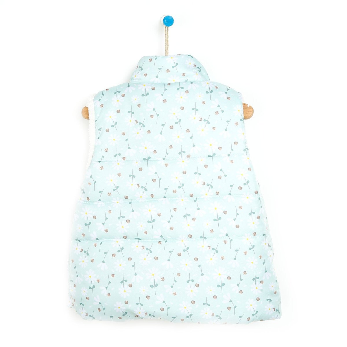 BabyZ Winter Girl Daisy Inflatable Vest - Light Green - mezetto ebebek ebebek