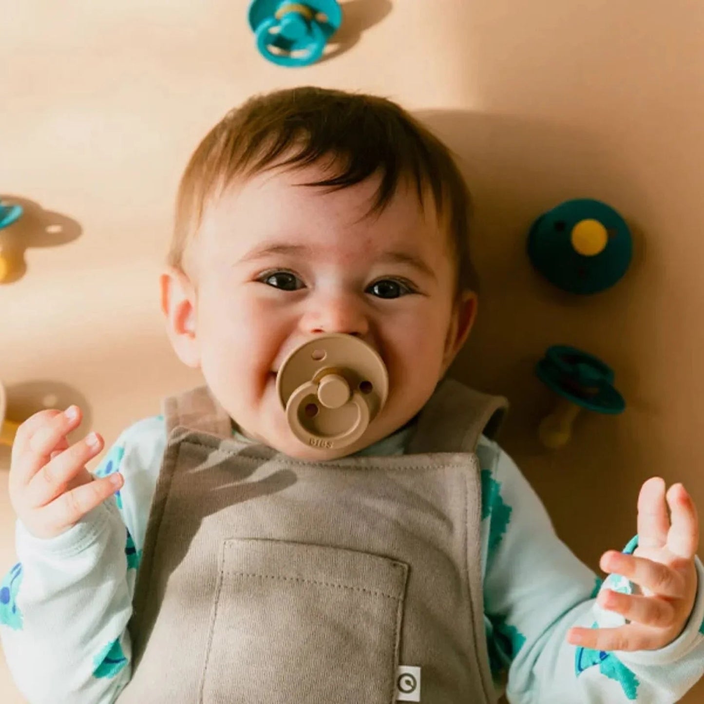 BIBS Colour Latex Soothers 0 - 6 months Pack of 2 - Vanilla & Blush - mezetto ebebek ebebek