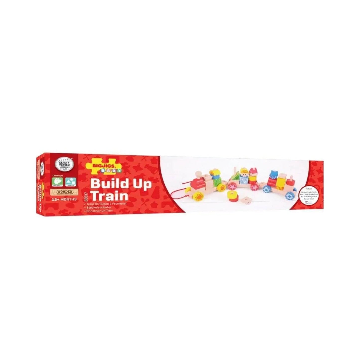 Bigjigs Toys Build Up Train - mezetto ebebek ebebek
