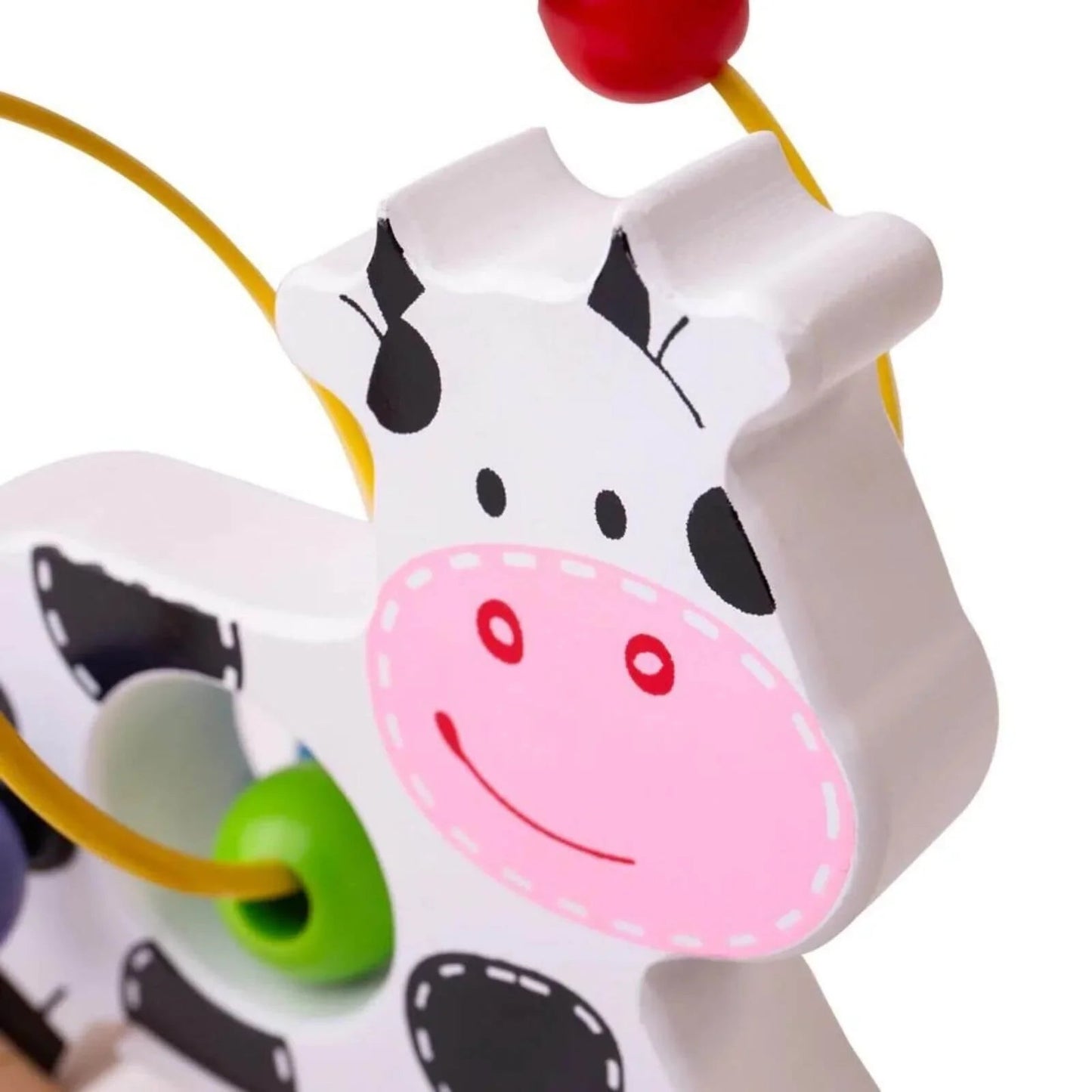 Bigjigs Toys Rocking Bead Frame Cow - mezetto ebebek ebebek