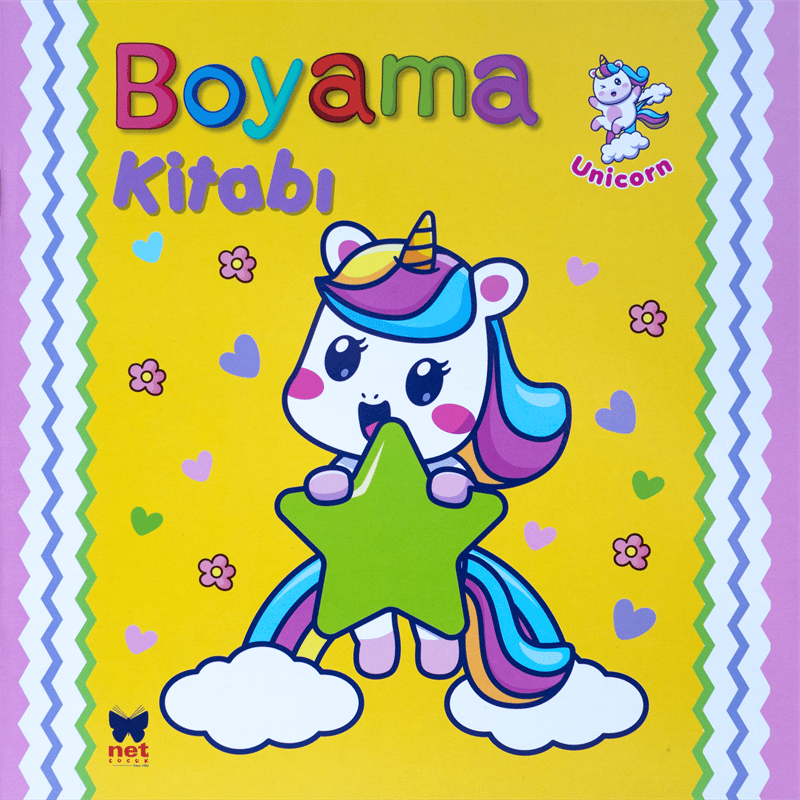 Boyama Kitabı Boya - Kopart - Unicorn - Net Çocuk Yayınları Kitap