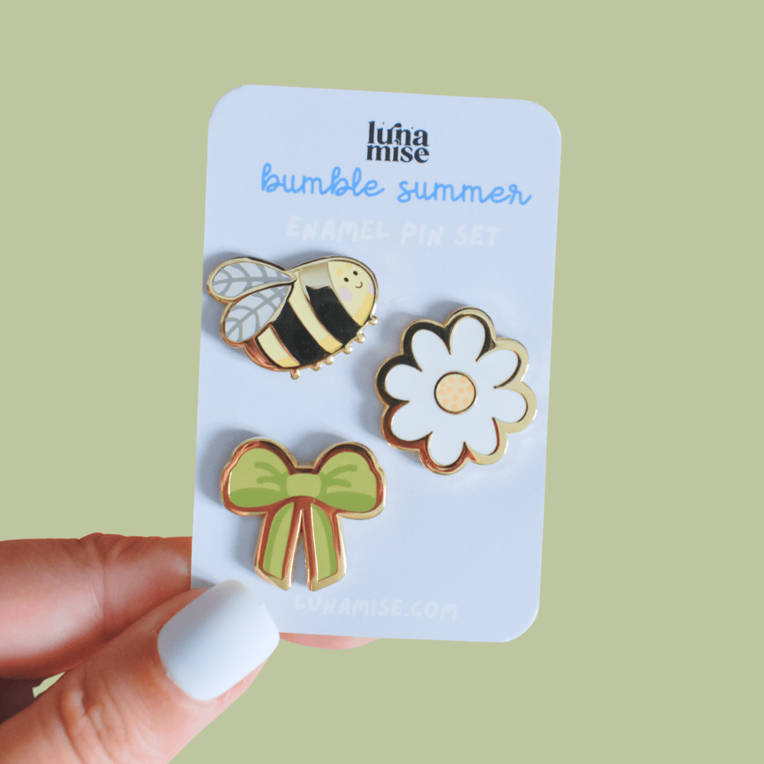 Bumble Summer Pin Set - mezetto Lunamise Lunamise