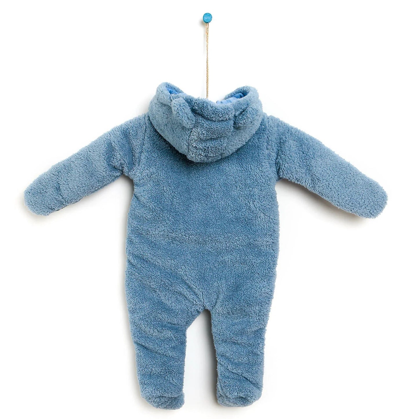 Cassiope Newborn Welsoft Footed Jumpsuit - Blue - mezetto ebebek ebebek