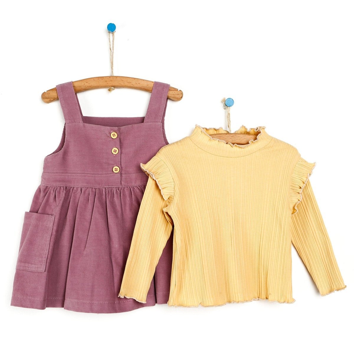 Cassiope Salopette Skirt - Sweatshirt - Damson - mezetto ebebek ebebek