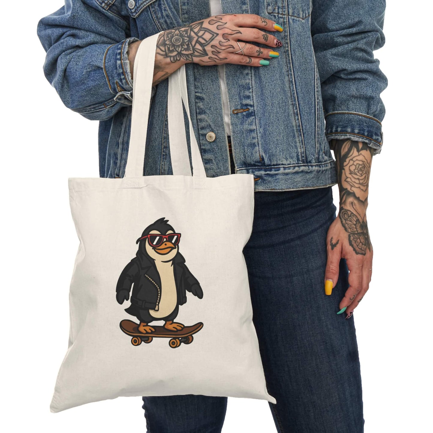 Cool Penguin Skate Club – Premium Tote Bag - mezetto KEOLIX KEOLIX