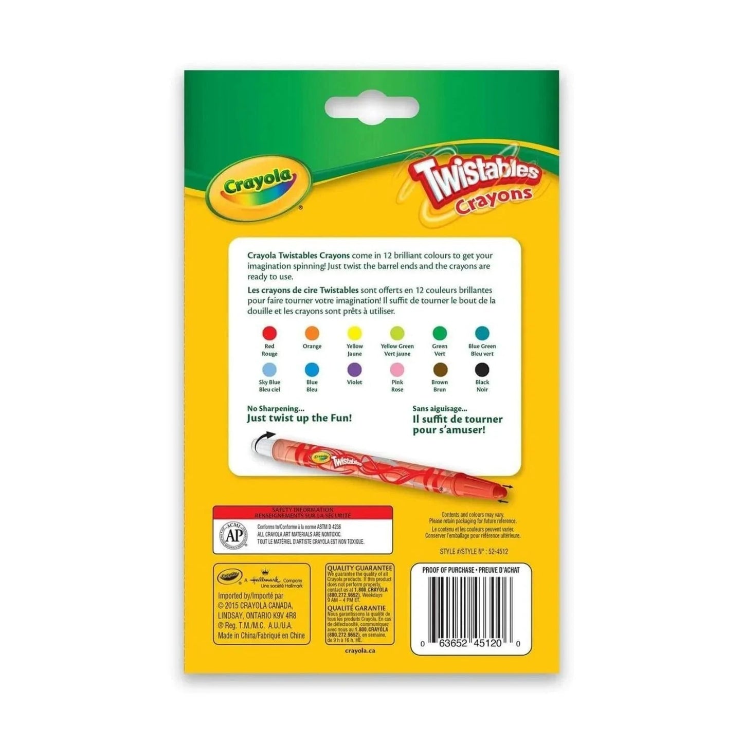 Crayola 12 Twistable Crayons - mezetto ebebek ebebek