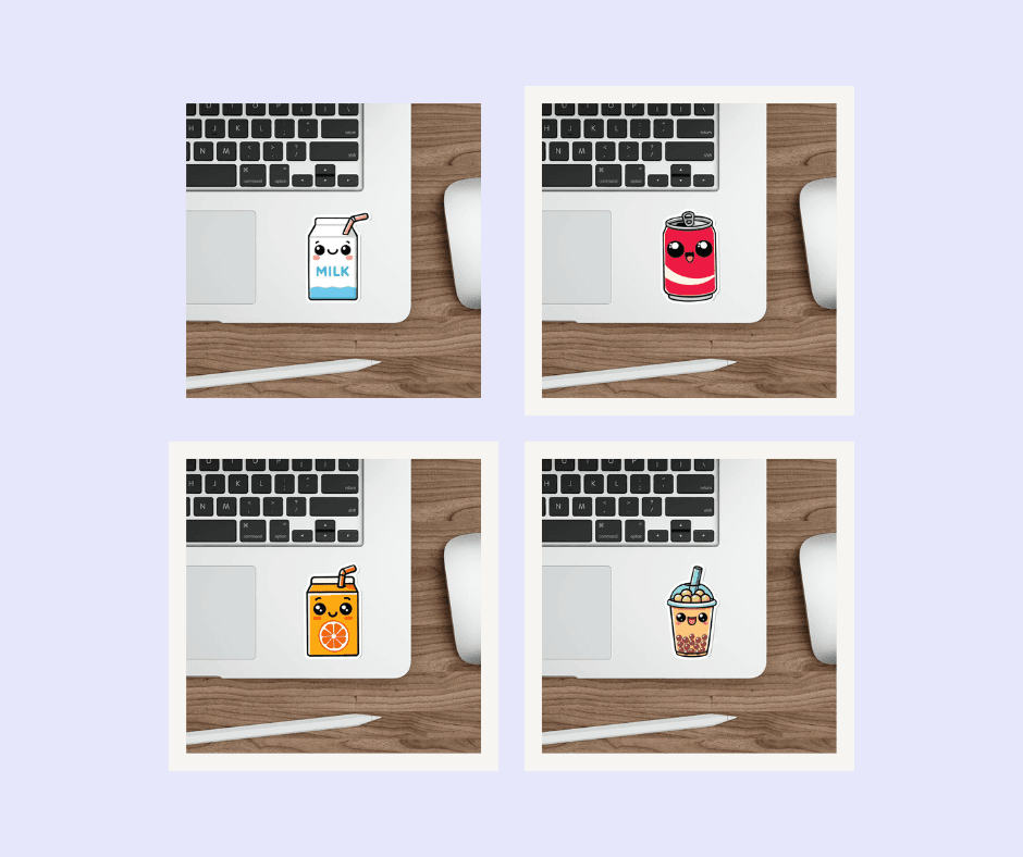 Cute Beverage Sticker Bundle – Bubble Tea, Juice & Soda - mezetto KEOLIX KEOLIX