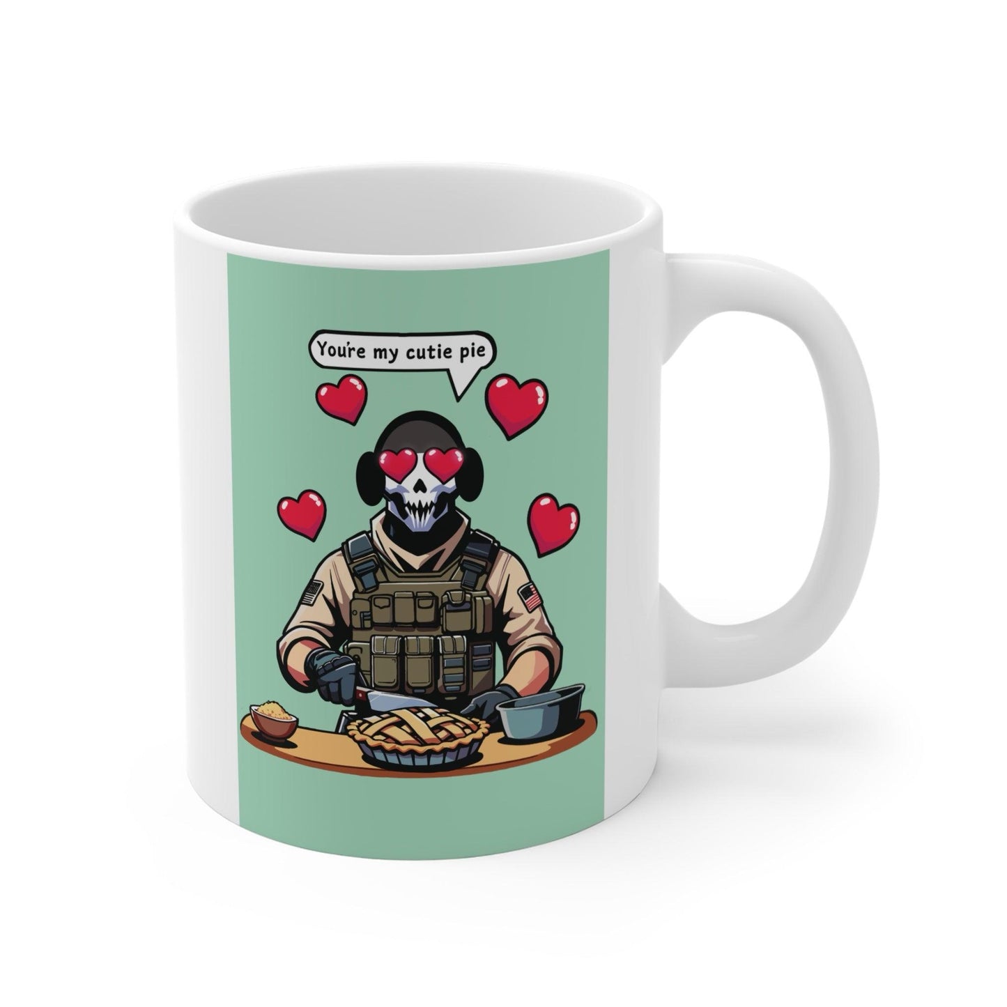 Cutie Pie Soldier Mug – Sweet & Strong Ceramic Cup - mezetto KEOLIX KEOLIX