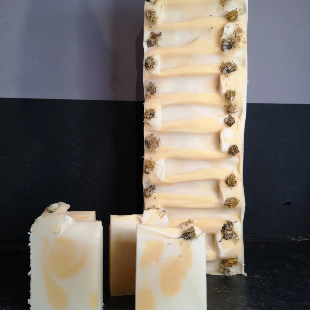 Dandelion Flower Vegan Soap - mezetto Shopify Collective Somerset Natural Soaps