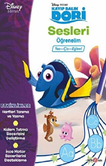 DİSNEY PIXAR KAYIP BALIK DORİ ABC’Yİ ÖĞRENELİM NOKTALARI BİRLEŞTİRME - Beta Kids Kitap