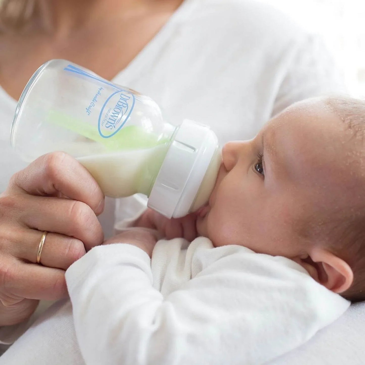 Dr. Brown's Options+ Wide Neck Anti - Colic Glass Bottle 150ml Pack of 2 - mezetto ebebek ebebek