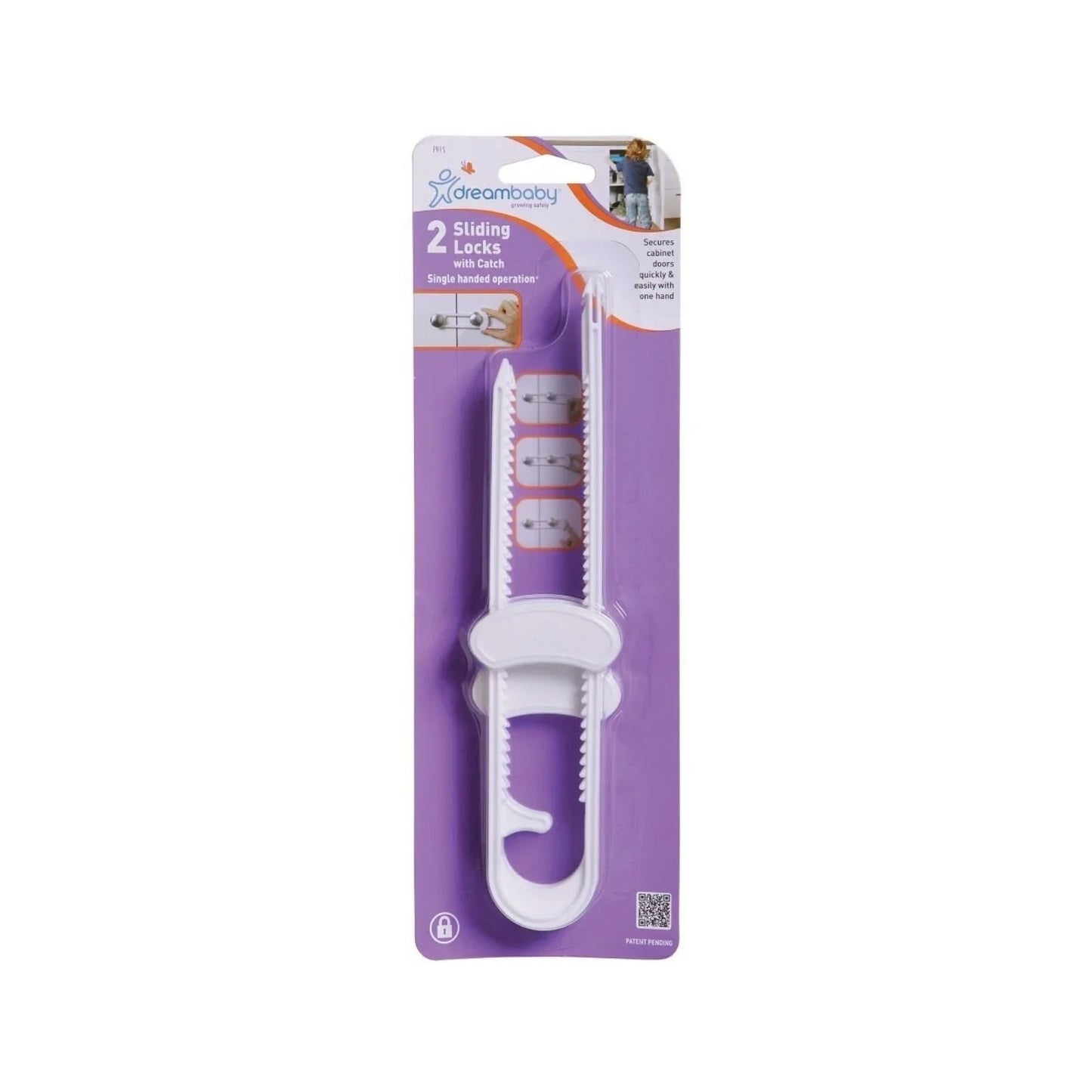 Dreambaby Sliding Cabinet Lock - White - mezetto ebebek ebebek