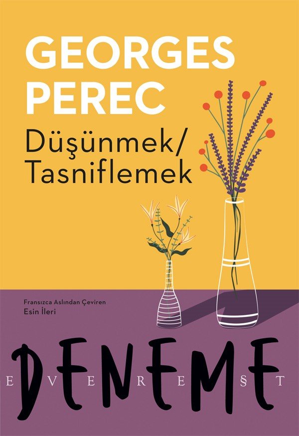 Düşünmek Tasniflemek – Georges Perec – Everest Yayınları – kitap kapağı