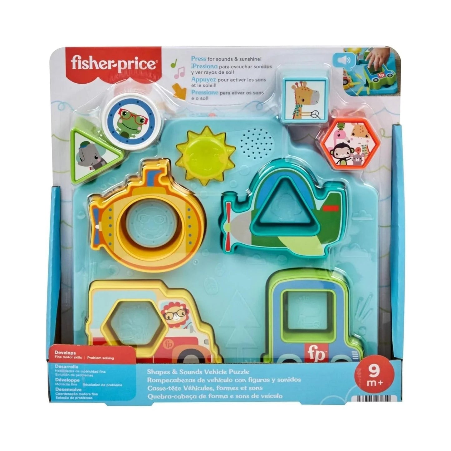 Fisher - Price Shapes & Sounds Vehicle Puzzle Toy - mezetto ebebek ebebek