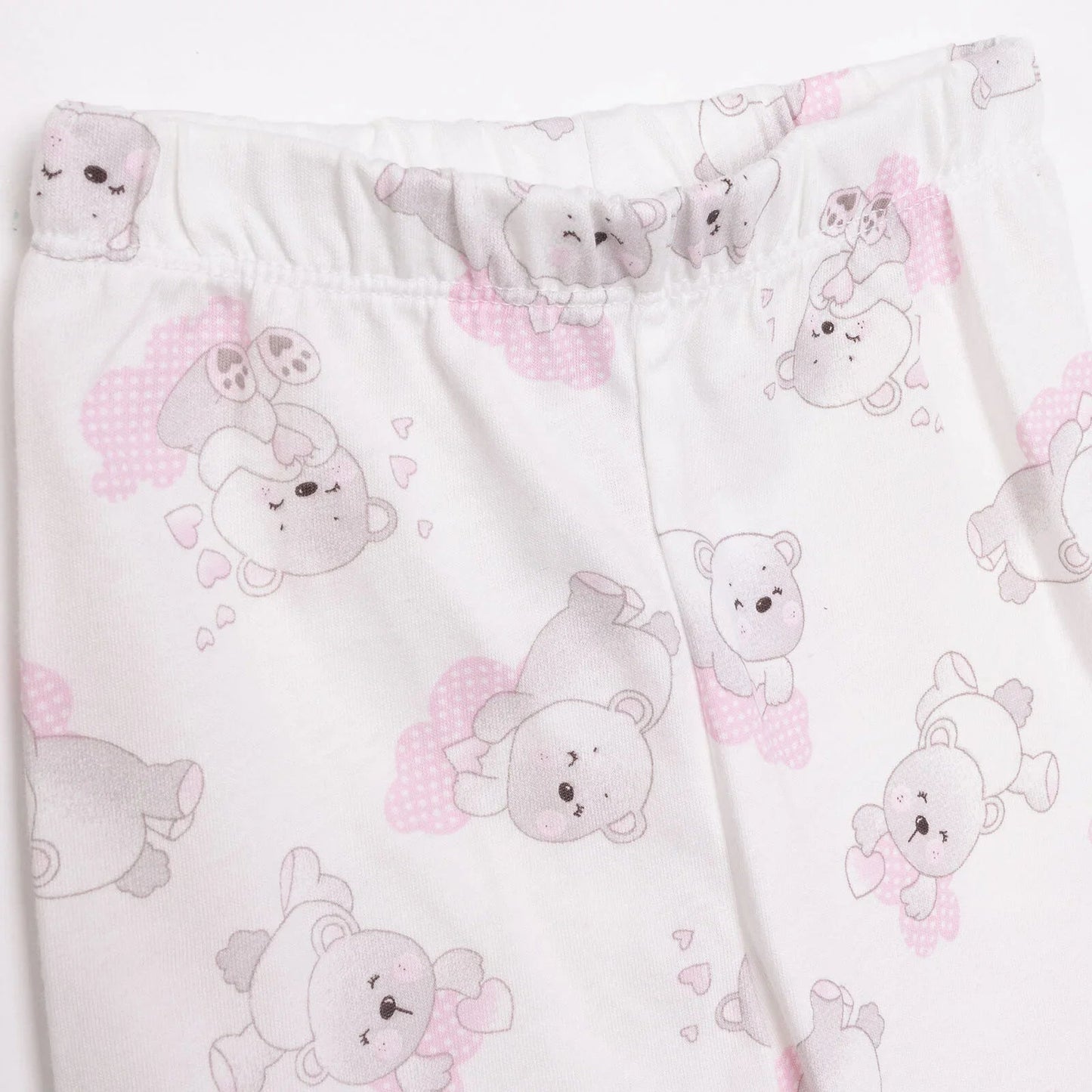 HelloBaby Baby Girl Long Sleeve Pyjamas Set - White - mezetto ebebek ebebek