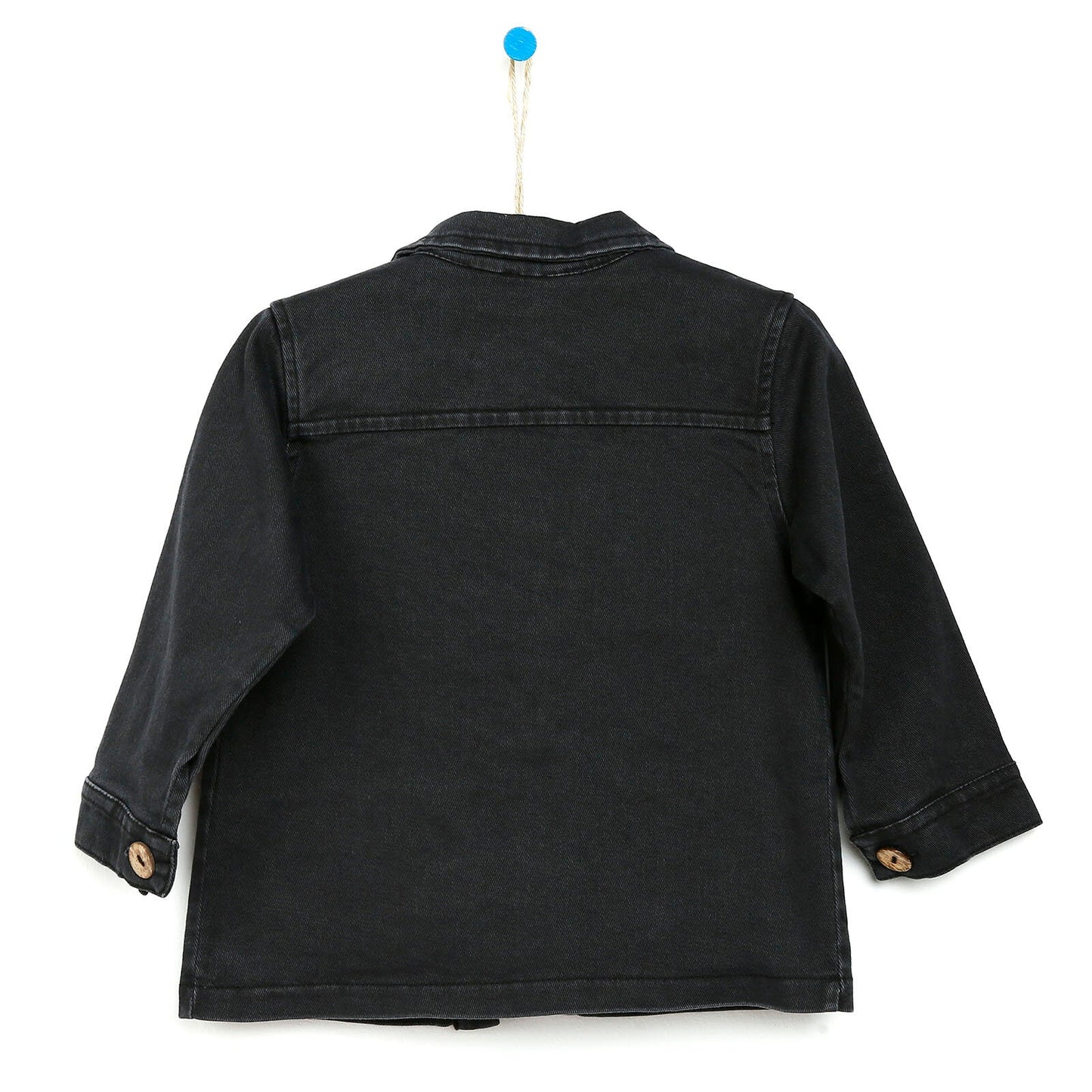 HelloBaby Basic Baby Boy Gabardine Jacket - Anthracite - mezetto ebebek ebebek