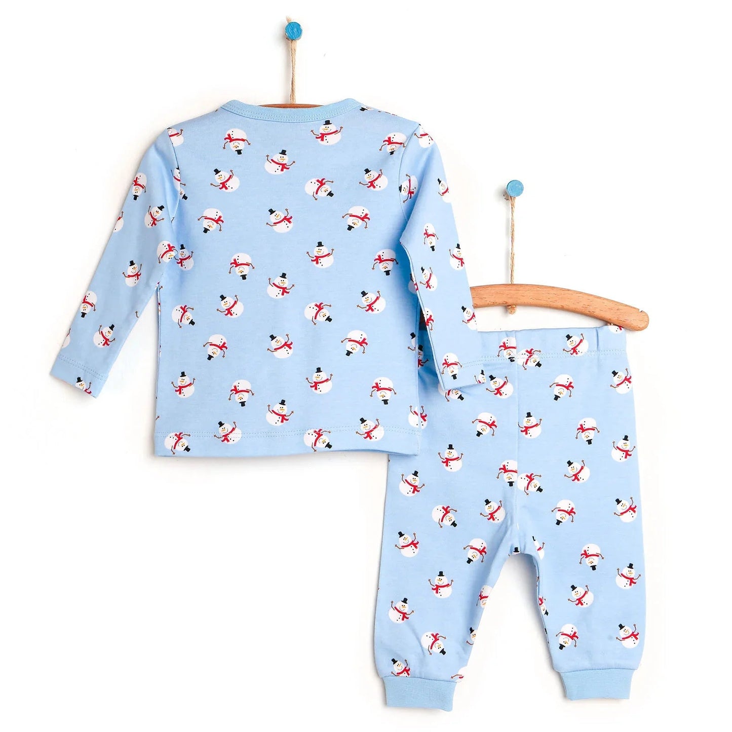 HelloBaby Basic Baby Boy Pyjamas Set - Blue - mezetto ebebek ebebek