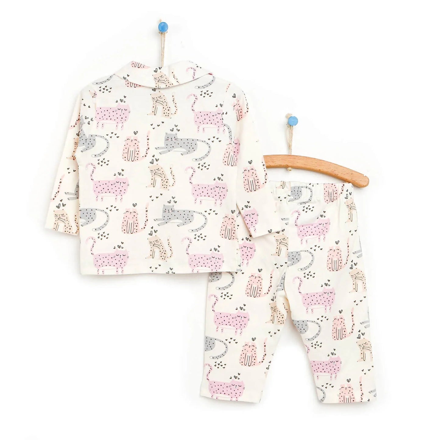 HelloBaby Basic Baby Girl Pyjamas Set - Multicolour - mezetto ebebek ebebek