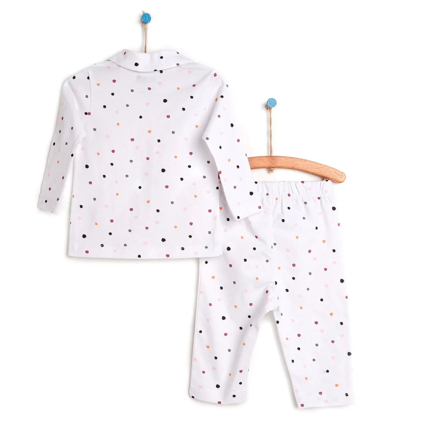HelloBaby Basic Baby Girl Pyjamas Set - White - mezetto ebebek ebebek