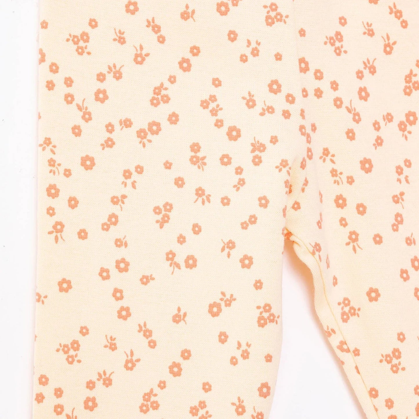 HelloBaby Basic Girl Flowers Patterns Leggings - Light Yellow - mezetto ebebek ebebek