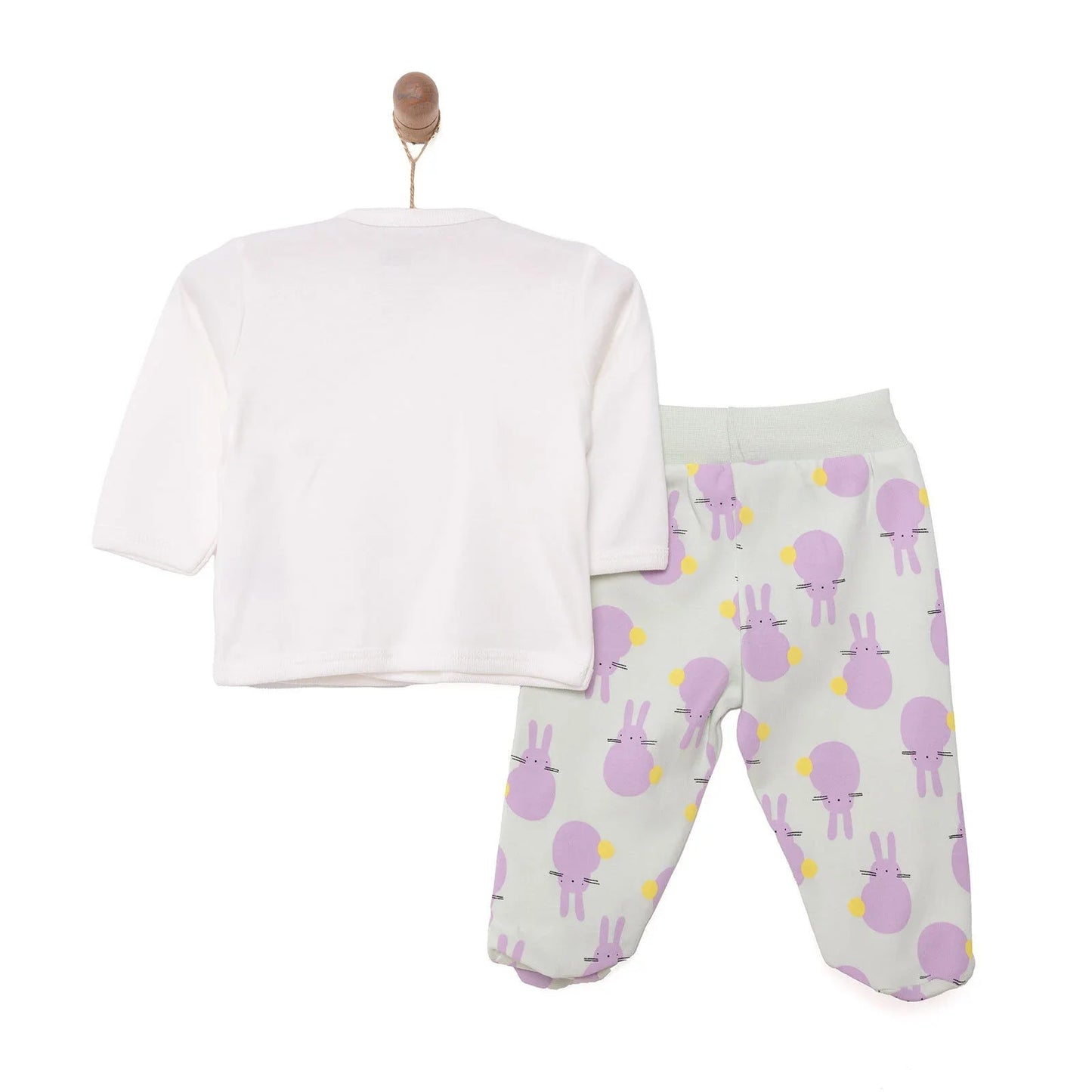 HelloBaby Girl 5 Piece Newborn Set - Ecru - mezetto ebebek ebebek