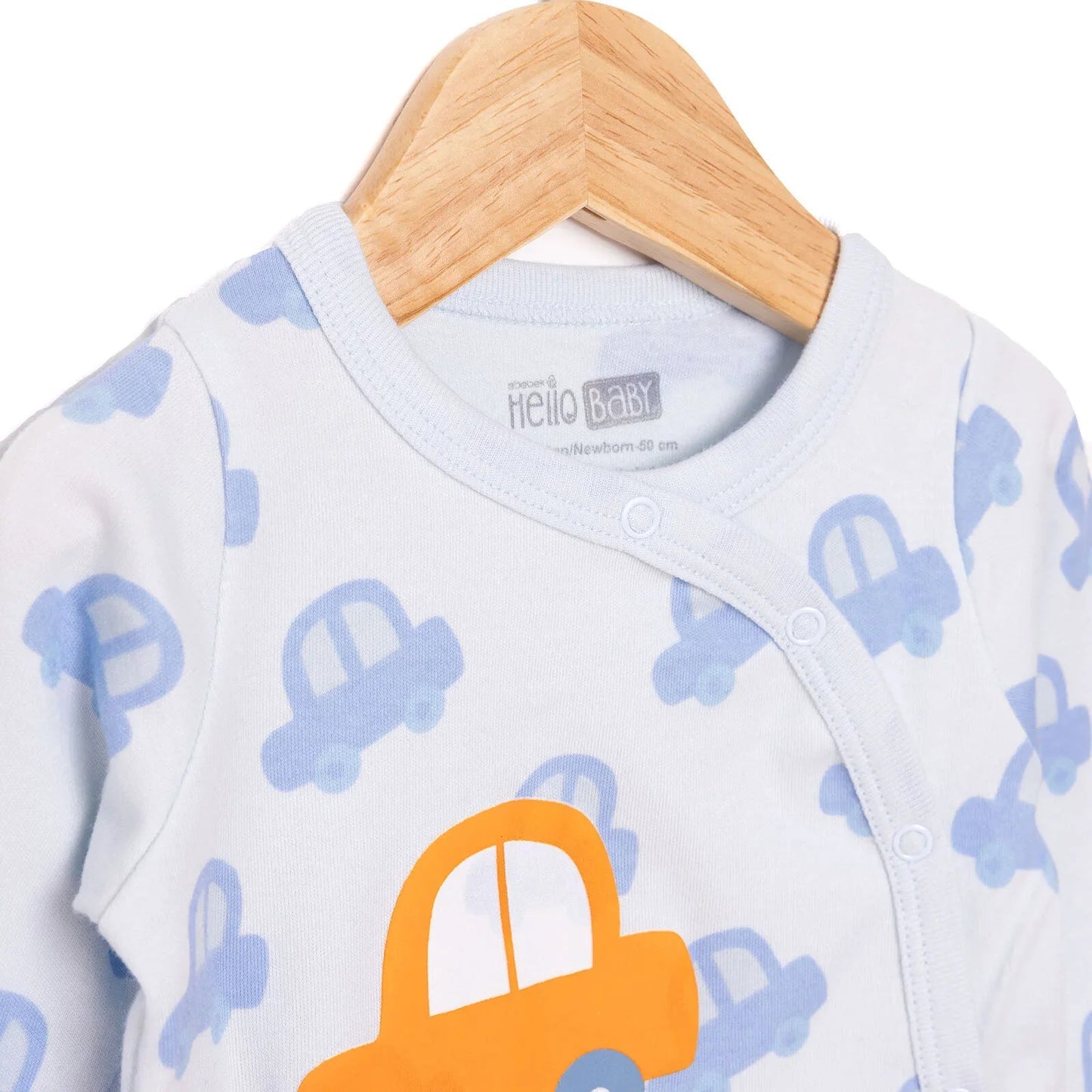 HelloBaby Newborn Baby Boy Footed Bottom - Blue - mezetto ebebek ebebek