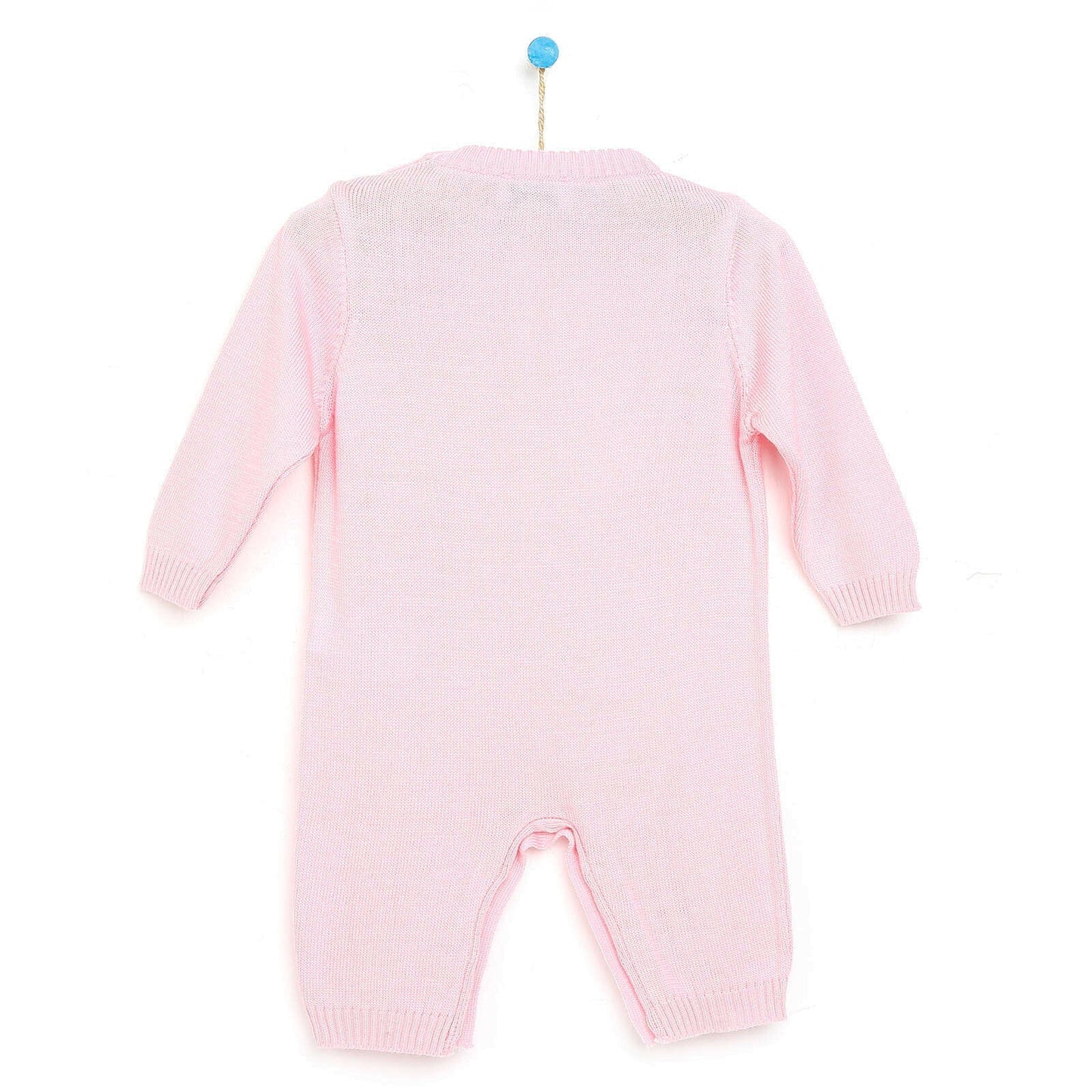 HelloBaby Newborn Knit Baby Elephant Jumpsuit - Light Pink - mezetto ebebek ebebek