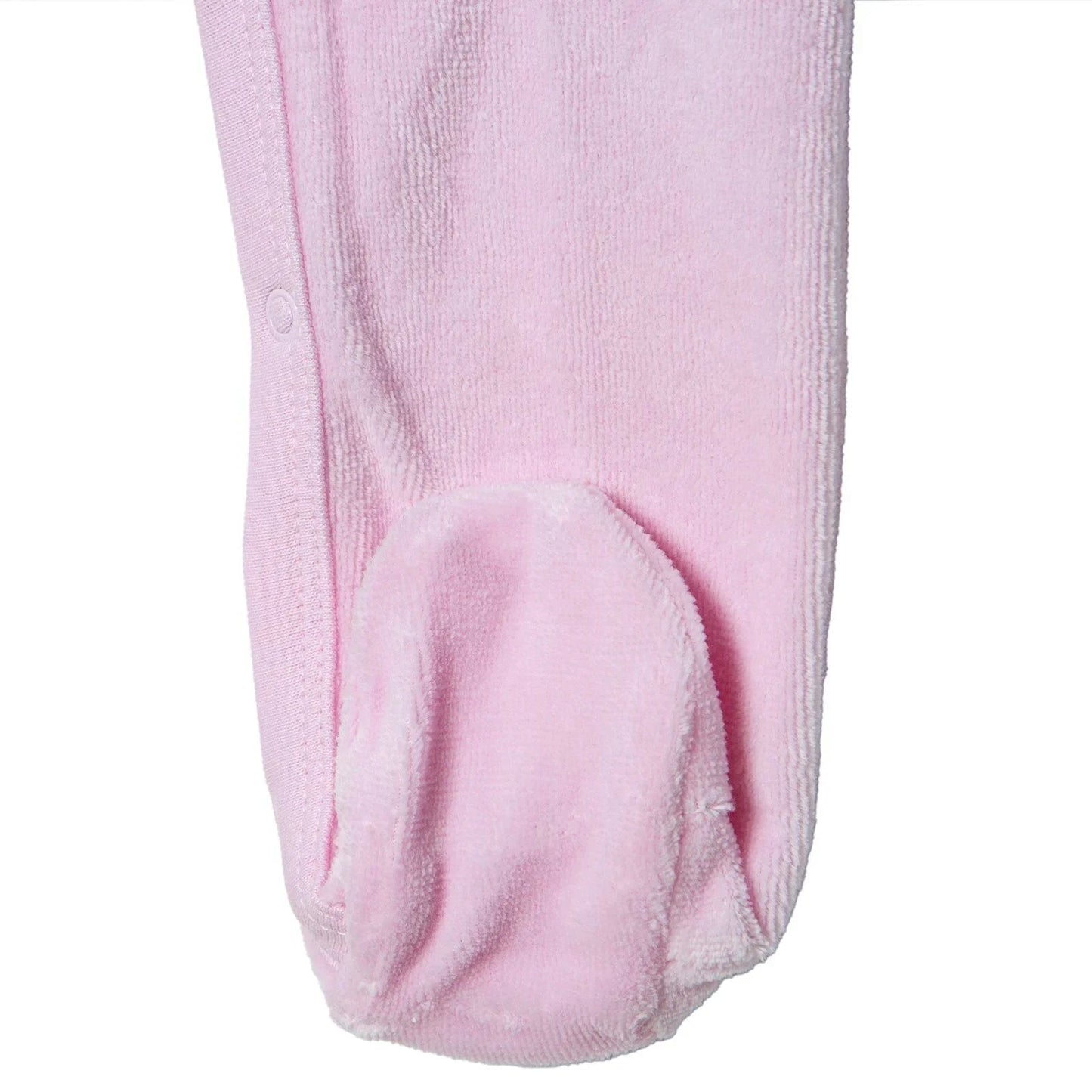 HelloBaby Newborn Velvet Footed Jumpsuit - Pink - mezetto ebebek ebebek