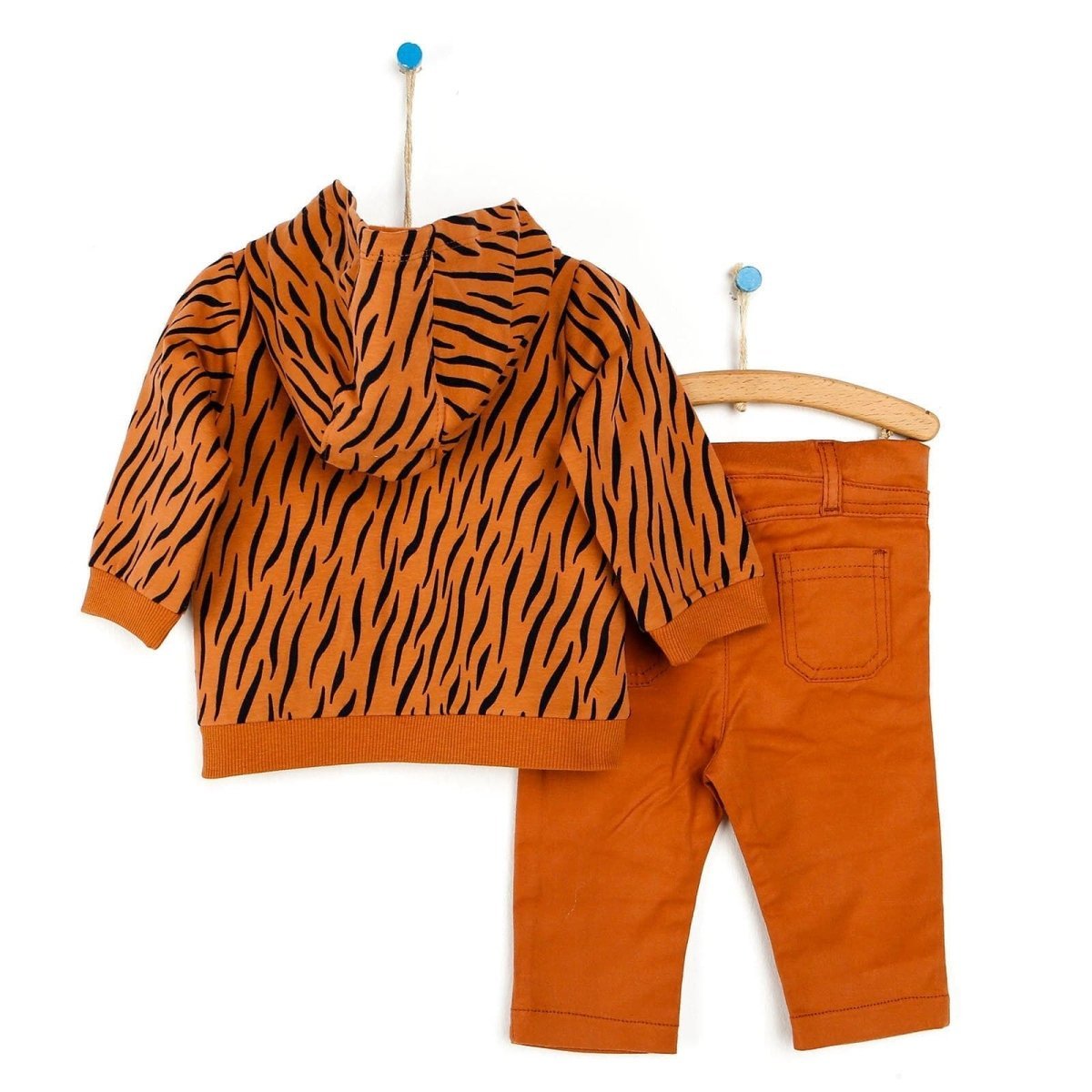 HelloBaby Shirt - Pants - Cardigan - Brown - mezetto ebebek ebebek