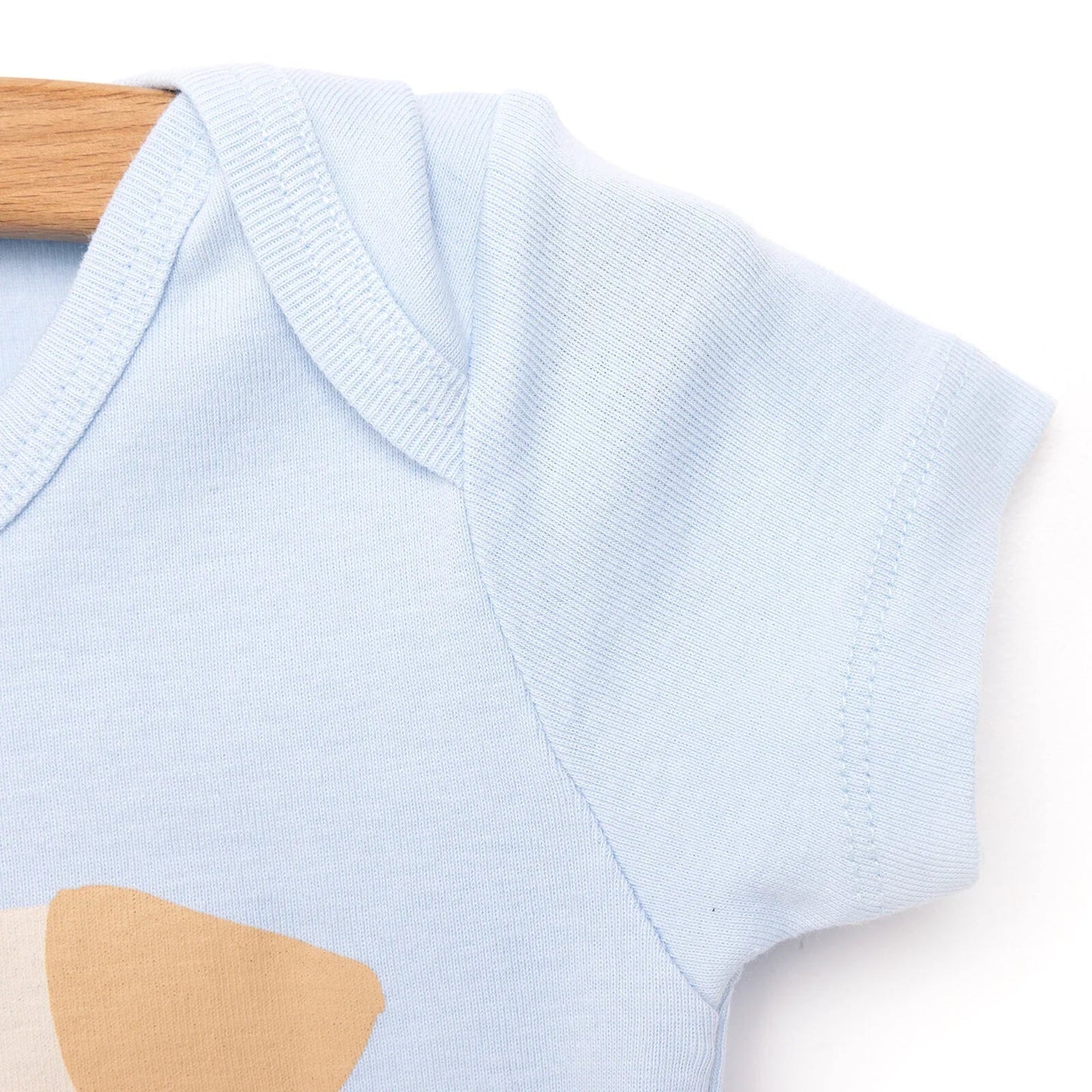 HelloBaby Short Sleeve Bodysuit - Blue - mezetto ebebek ebebek