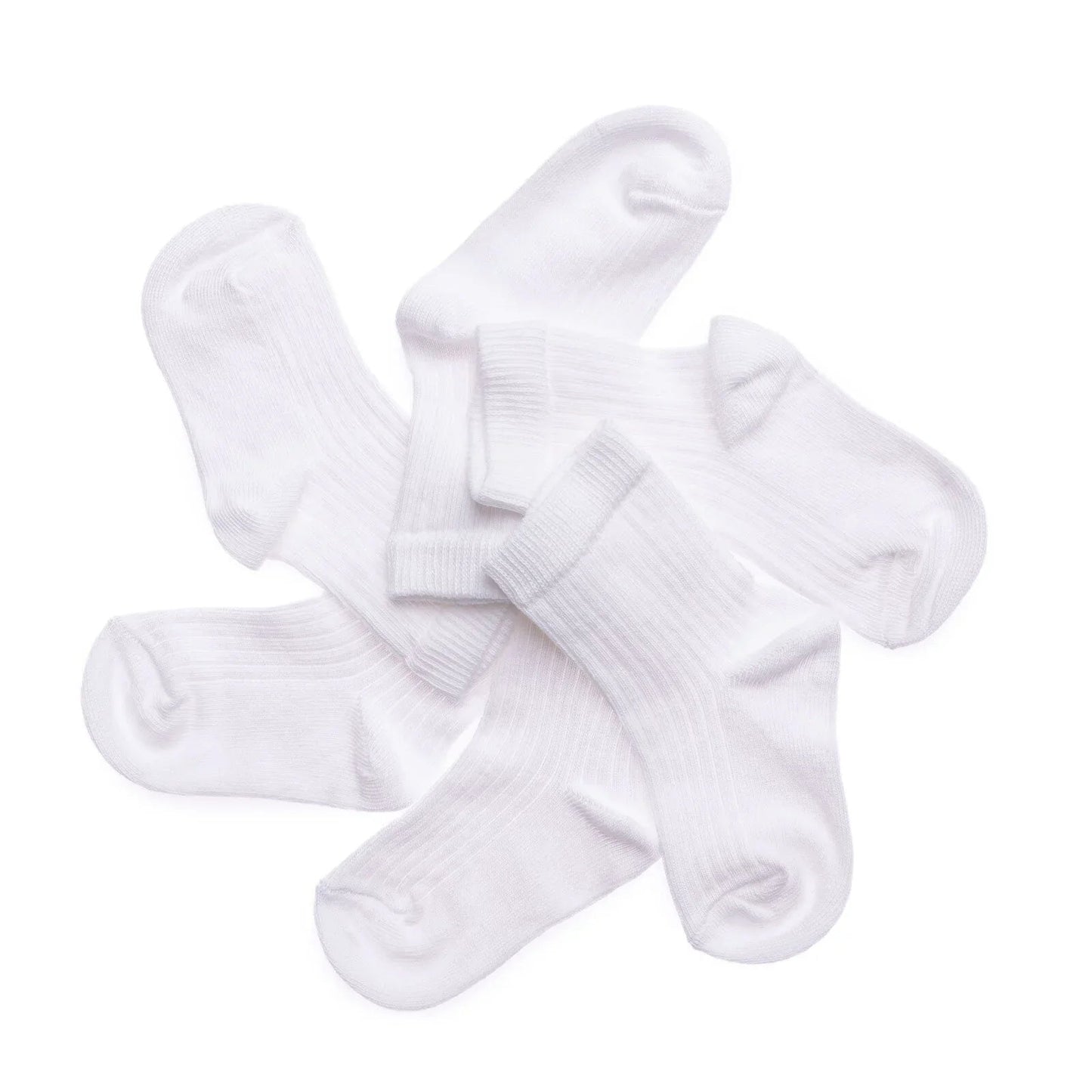 HelloBaby Unisex Baby Socks 3 Pack - White - mezetto ebebek ebebek