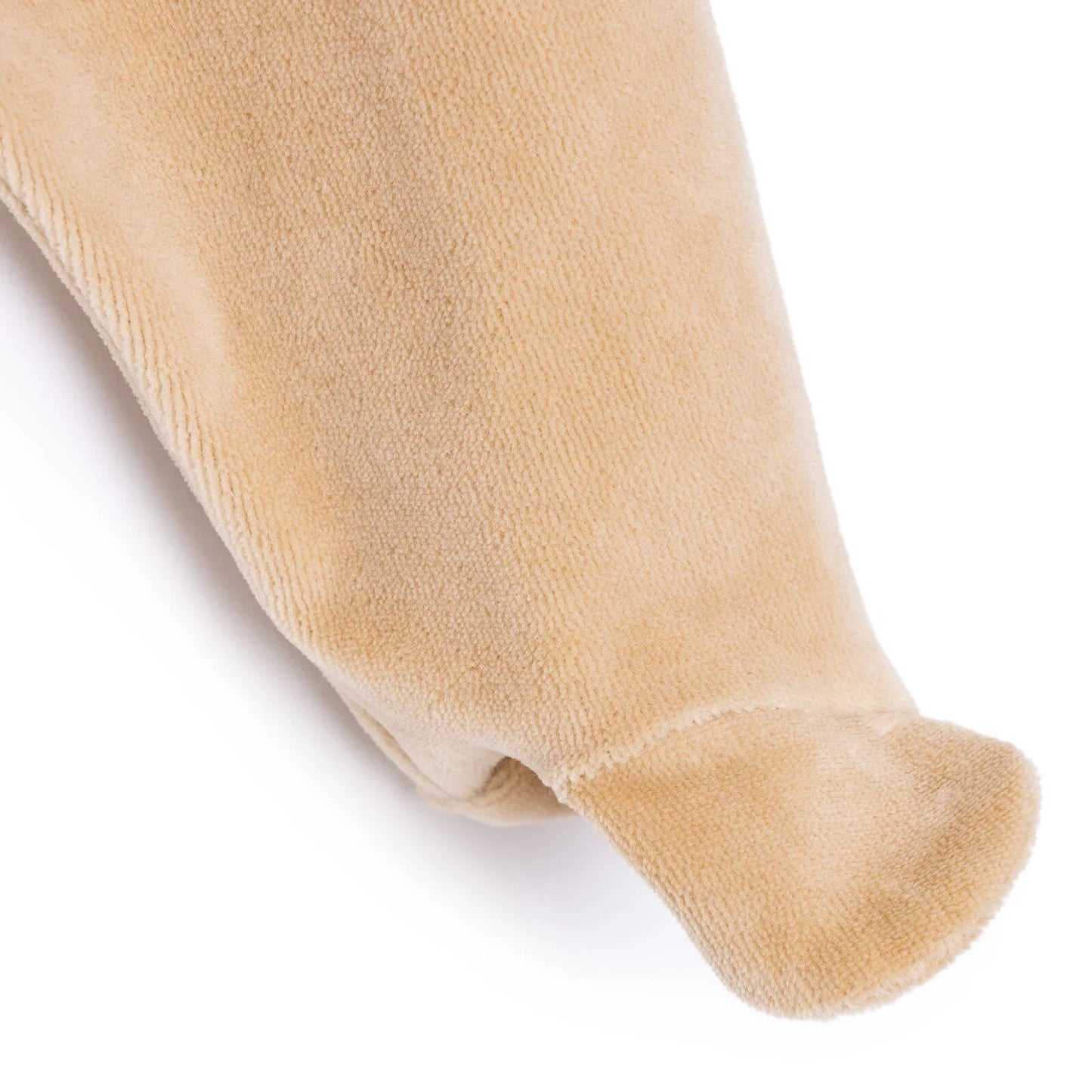 HelloBaby Unisex Velvet Footed Bottom - Beige - mezetto ebebek ebebek