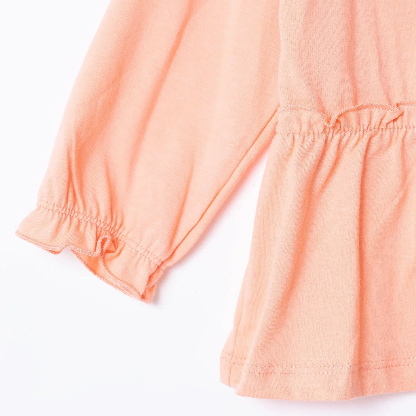 HelloBaby Winter Cherry Blouse - Leggings - Salmon - mezetto ebebek ebebek