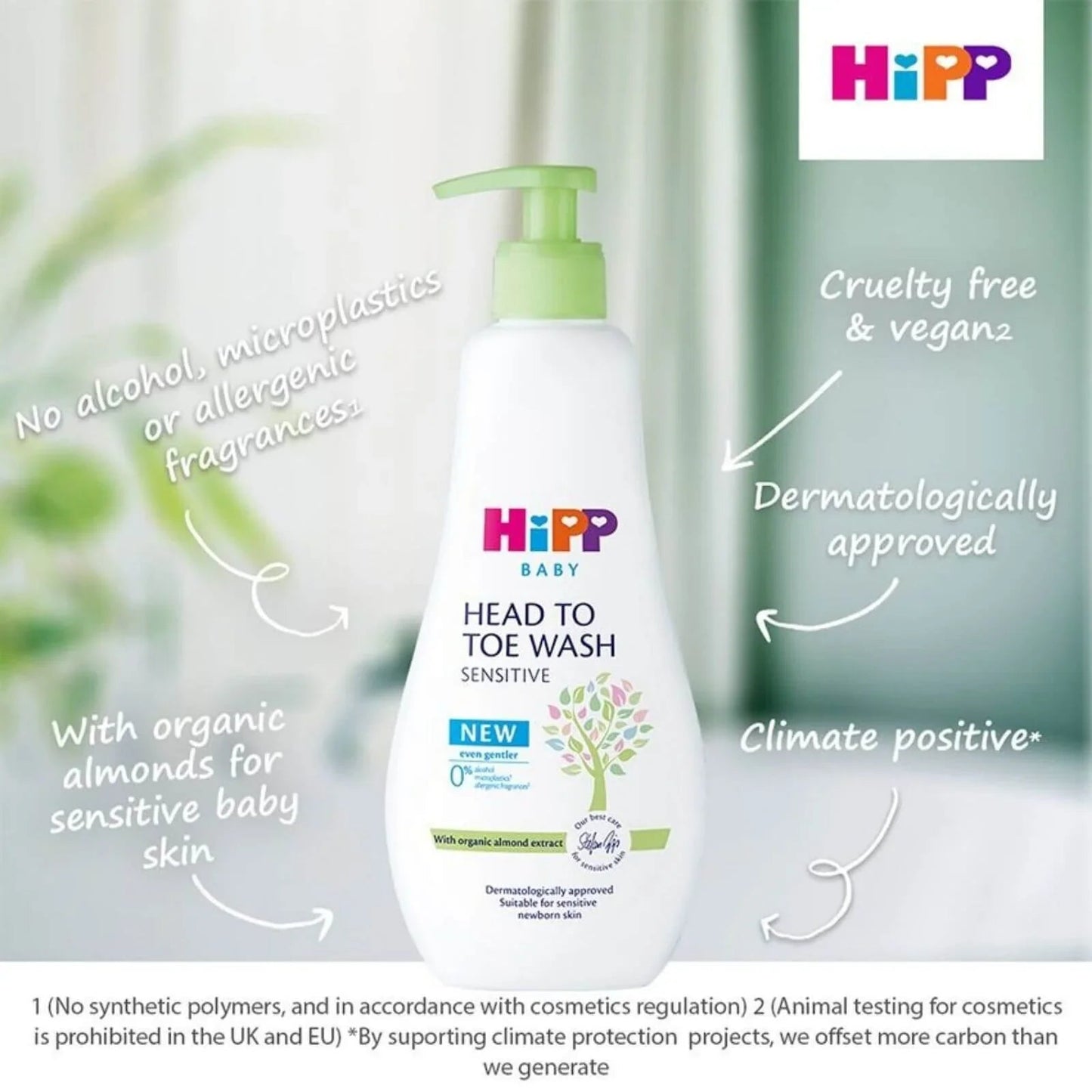 HiPP Head to Toe Baby Wash 400ml - mezetto ebebek ebebek