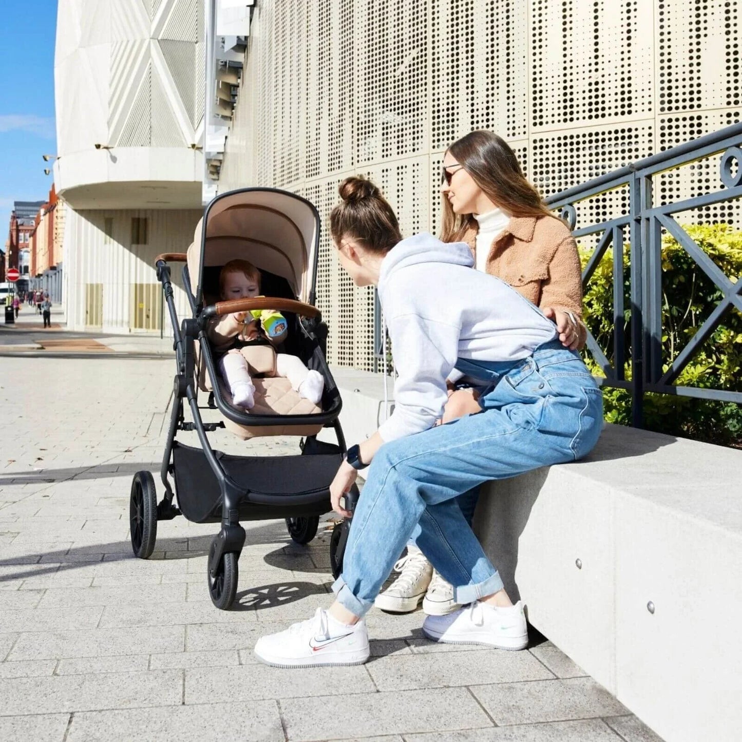 Ickle Bubba Cosmo 2 - in - 1 Pushchair & Carrycot - Black/Graphite Grey/Tan - mezetto ebebek ebebek