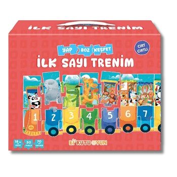 İlk Sayı Trenim - Cırt Cırtlı Yapboz ve Kitap Seti - Bi Kutu Oyun Kitap