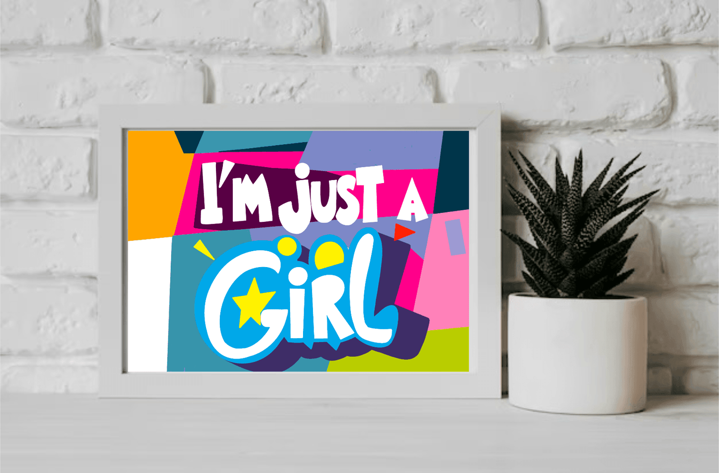 I'm Just a Girl – Feminist Cartoon Art Print A3 A4 A5 - mezetto KEOLIX KEOLIX