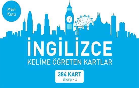 İngilizce Kelime Öğreten Kartlar Mavi Kutu (Sharp-z) - Mavi Kelebek Yayınları Kitap