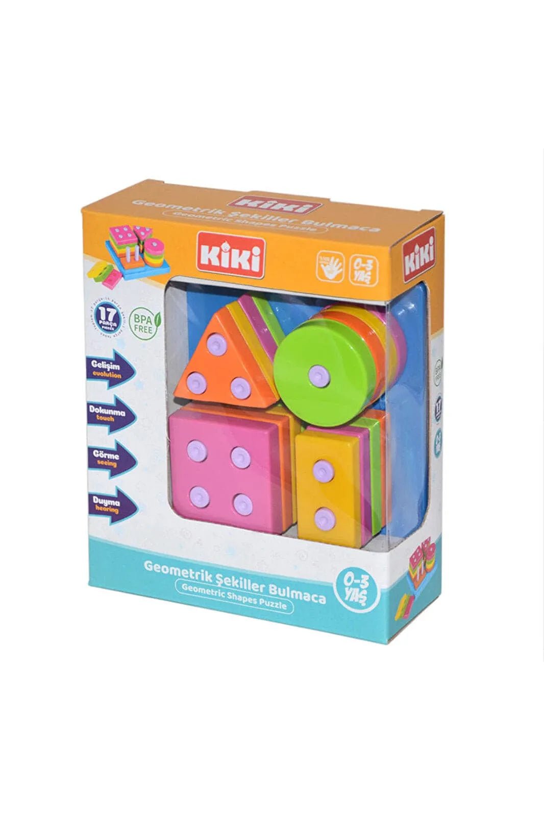 Kiki Geometric Shapes Puzzle - mezetto ebebek ebebek