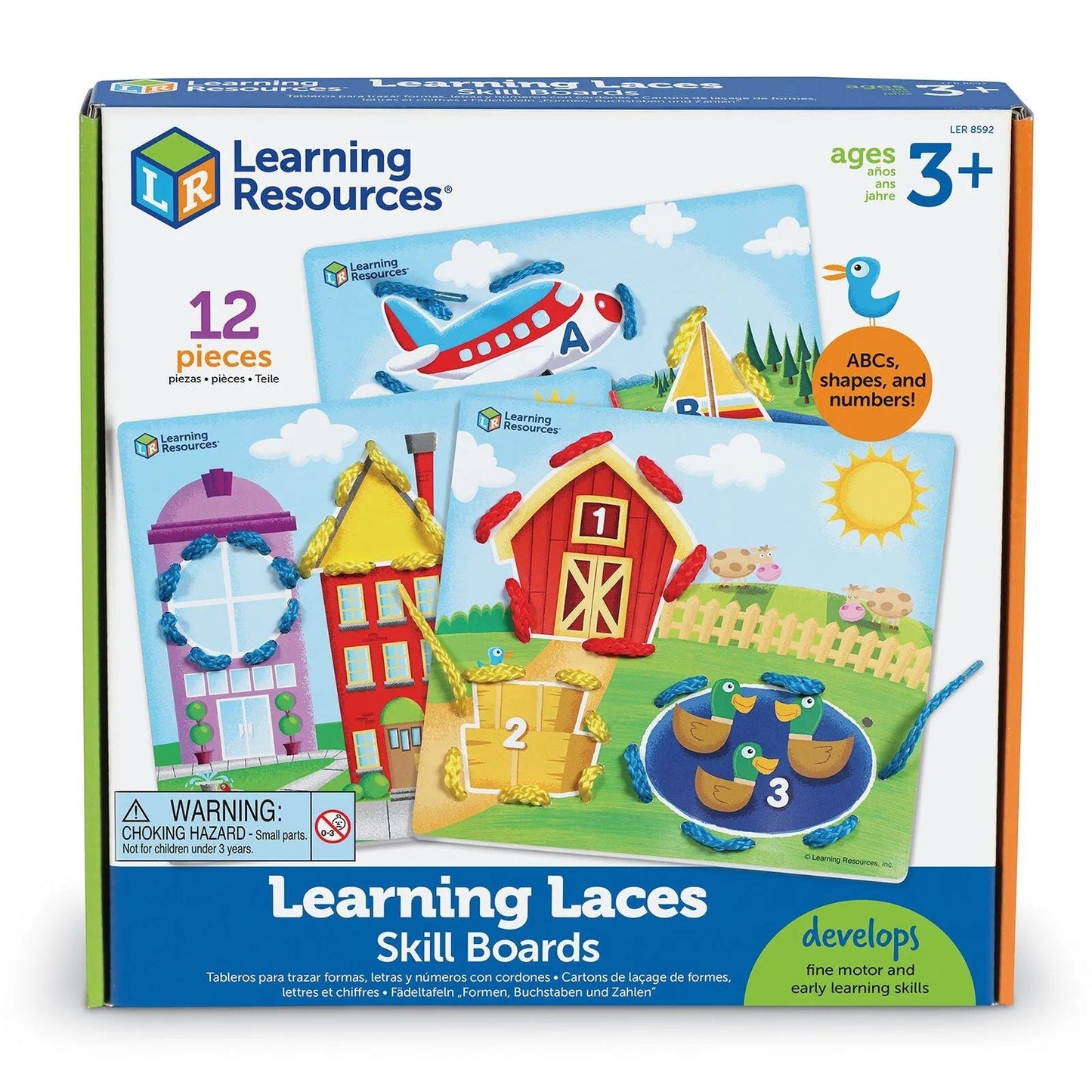 Learning Resources Learning Lace Skill Boards 12 pcs - mezetto ebebek ebebek