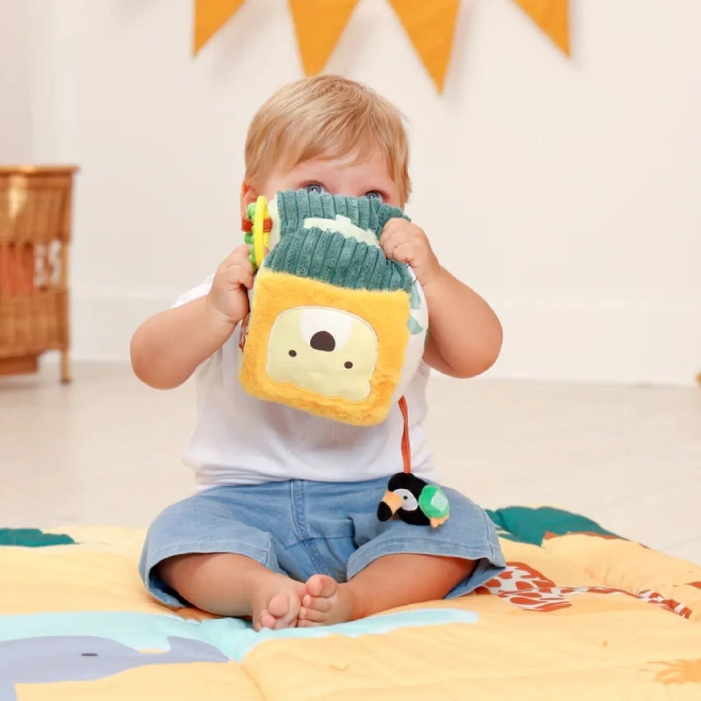Little Big Friends Soft Activity Cube - Jungle - mezetto ebebek ebebek