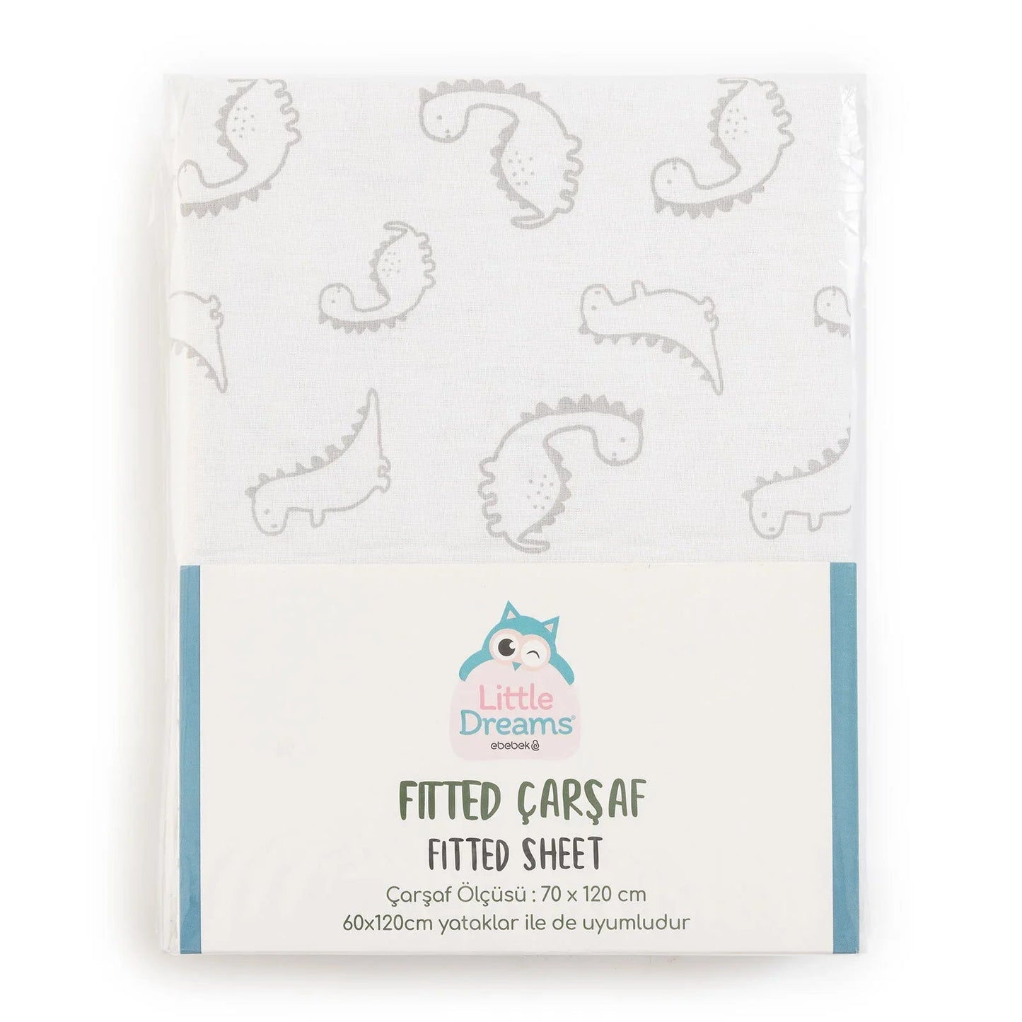 Little Dreams Boy Baby Crib Sheet - Grey - mezetto ebebek ebebek