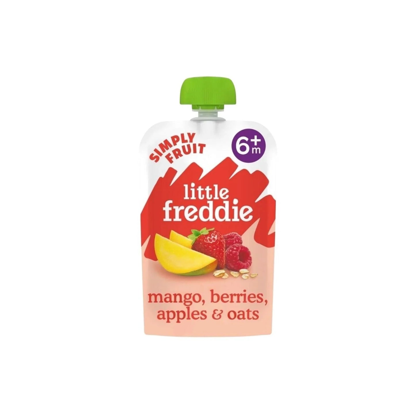 Little Freddie Organic Mango Berrie Apples & Oats Baby Food Pouch 6+ months 100g - mezetto ebebek ebebek